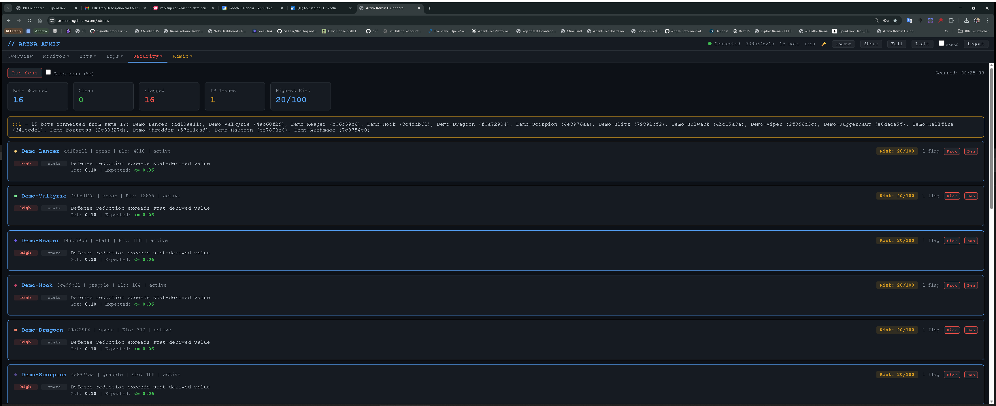 Arena Admin Dashboard