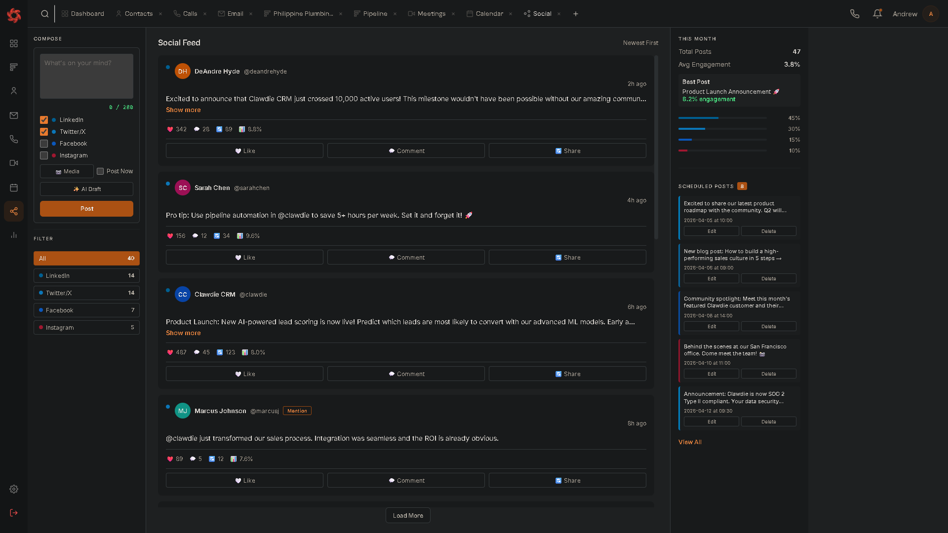 Social feed